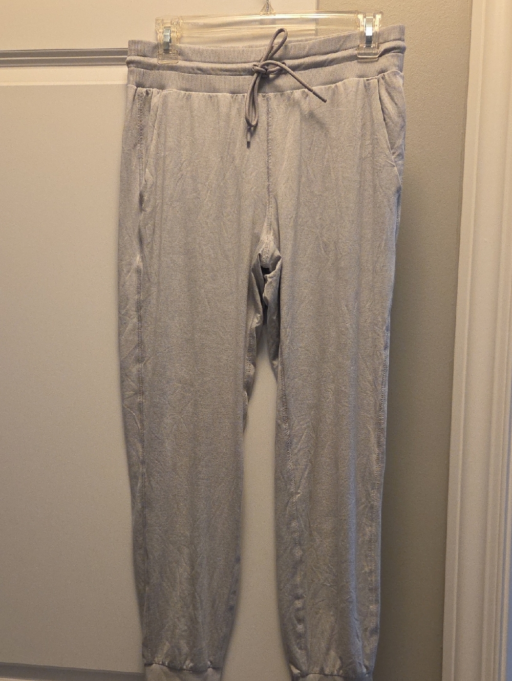 Athleta Light Gray Women's Drawstring Jogger Pants - Small